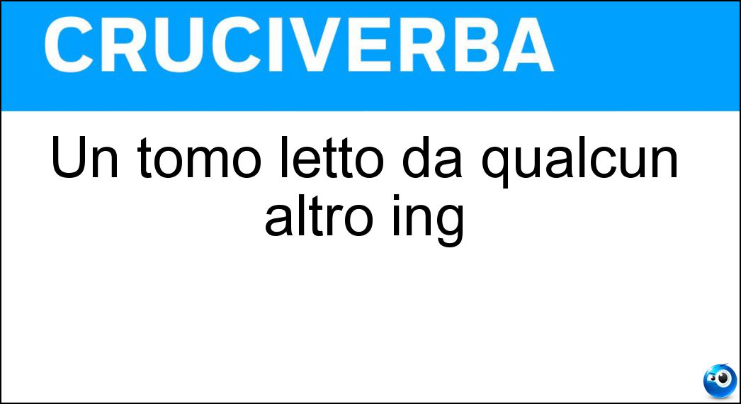 Un tomo letto da qualcun altro ing Soluzione Un tomo letto da qualcun altro ing - Audiobook