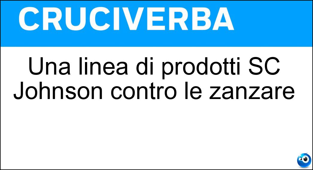 Una linea di prodotti SC Johnson contro le zanzare