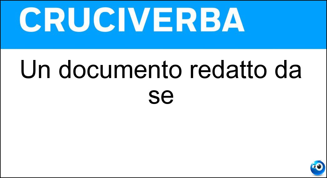 documento redatto