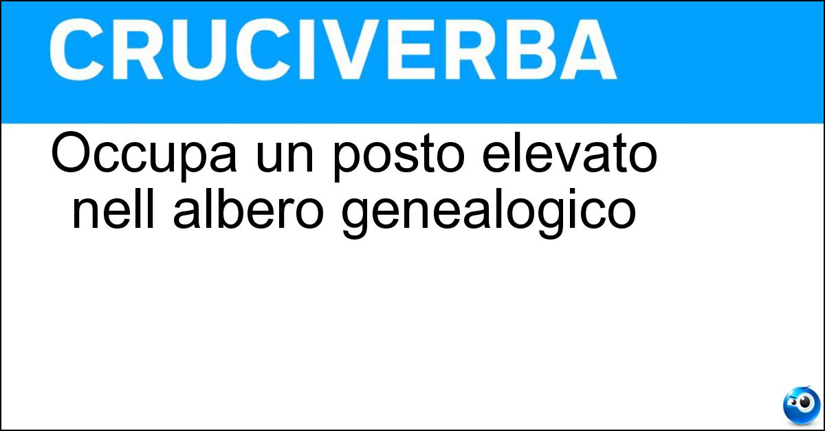 Occupa un posto elevato nell albero genealogico Soluzione Occupa un posto elevato nell albero genealogico - Avo