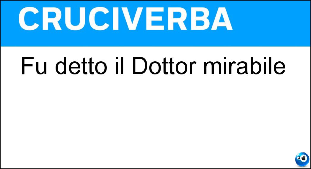 detto dottor