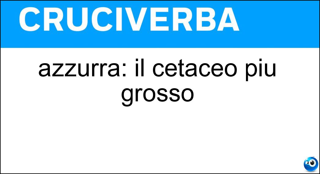 azzurra: il cetaceo più grosso