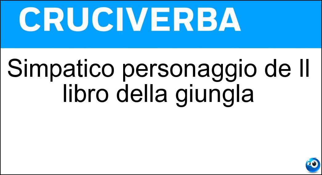 Simpatico personaggio de Il libro della giungla