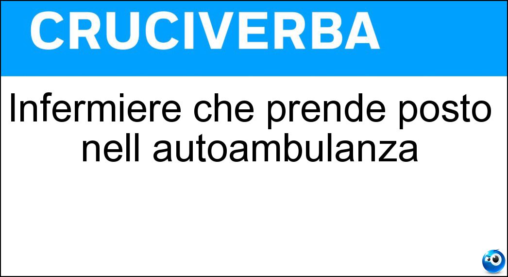 Infermiere che prende posto nell autoambulanza Soluzione Infermiere che prende posto nell autoambulanza - Barelliere
