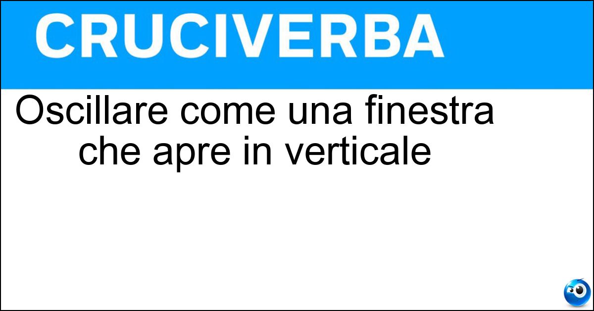 Oscillare come una finestra che apre in verticale Oscillare come una finestra che apre in verticale