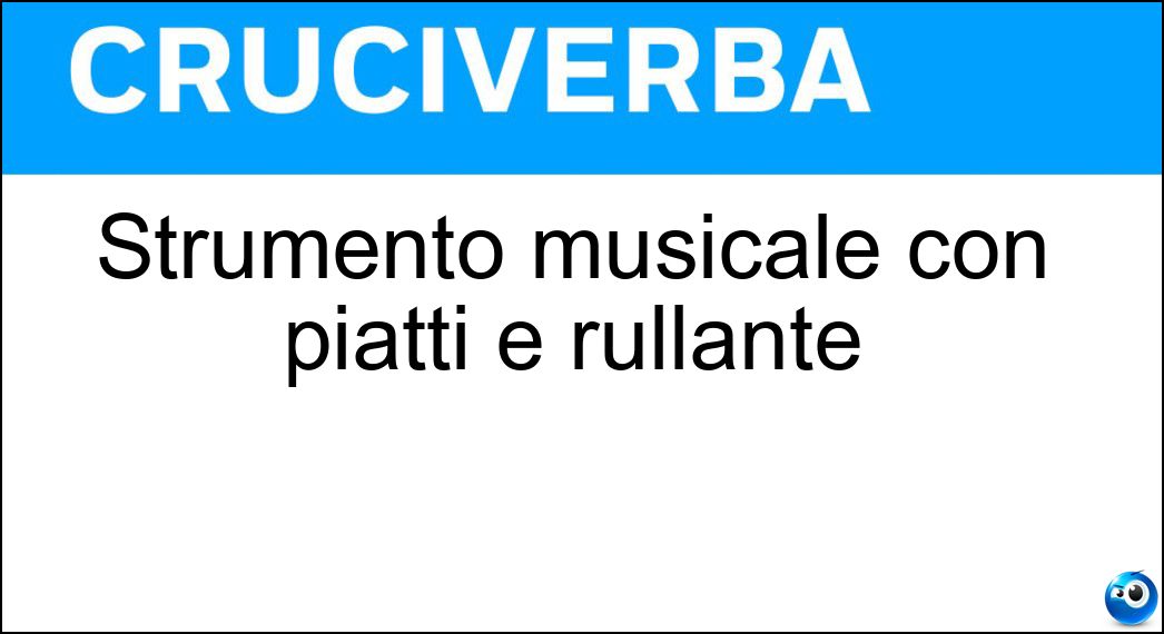 Strumento musicale con piatti e rullante Soluzione Strumento musicale con piatti e rullante - Batteria