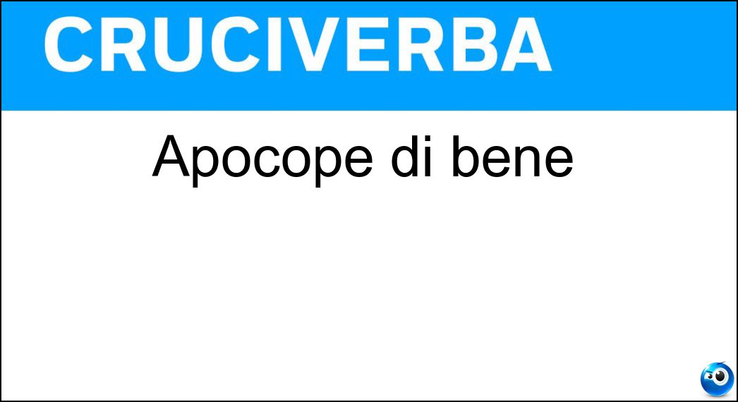 apocope bene