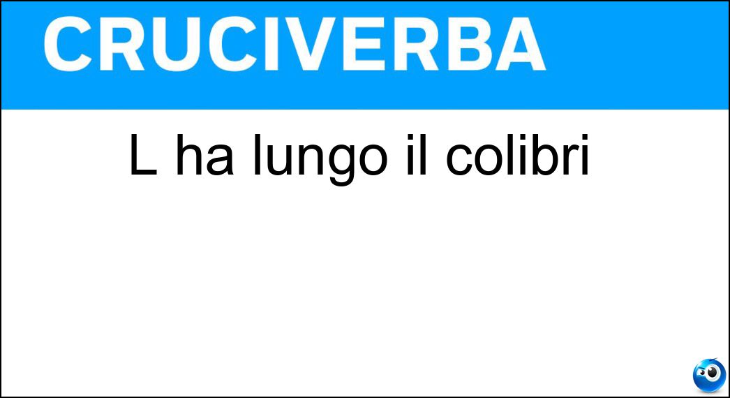 lungo colibrì