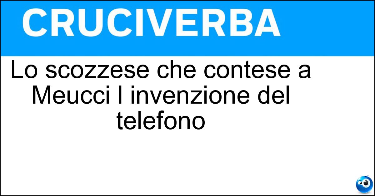 Soluzione Lo scozzese che contese a Meucci l invenzione del telefono - Bell