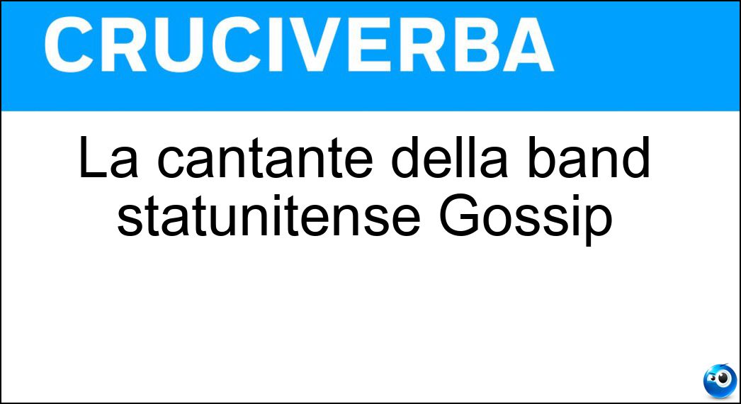La cantante della band statunitense Gossip Soluzione La cantante della band statunitense Gossip - Beth Ditto