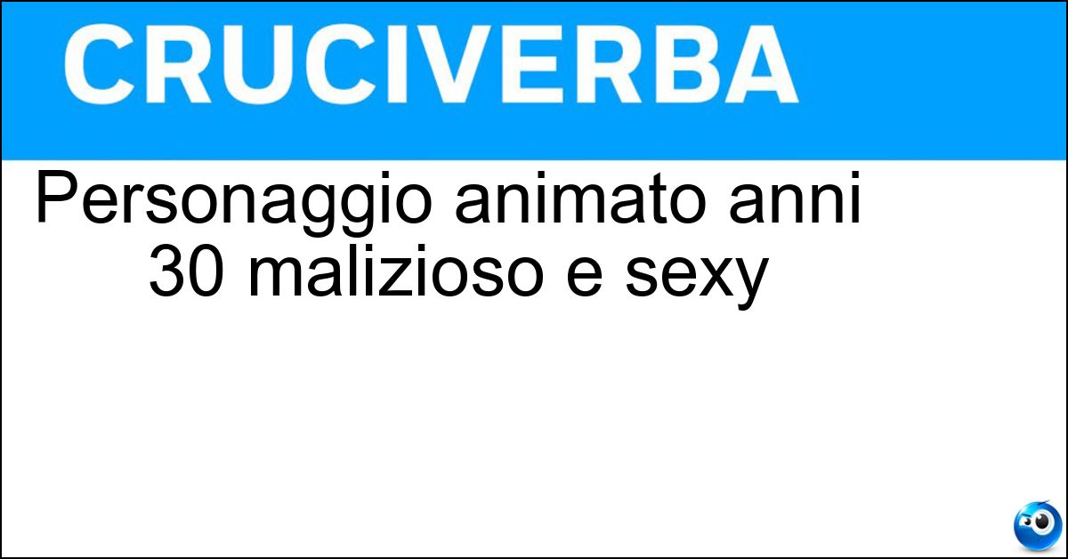 Personaggio animato anni 30 malizioso e sexy Soluzione Personaggio animato anni 30 malizioso e sexy - Bettyboop