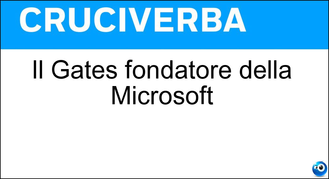 Il Gates fondatore della Microsoft