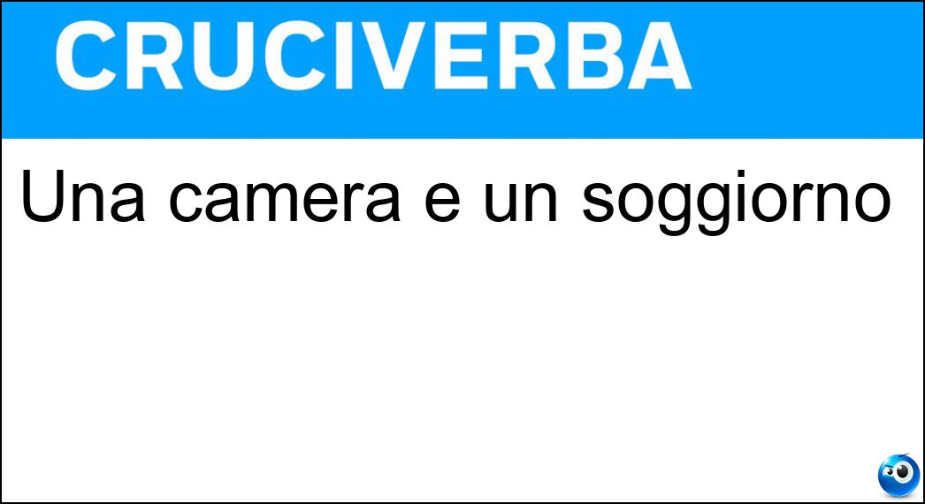 Una camera e un soggiorno Soluzione Una camera e un soggiorno - Bilocale