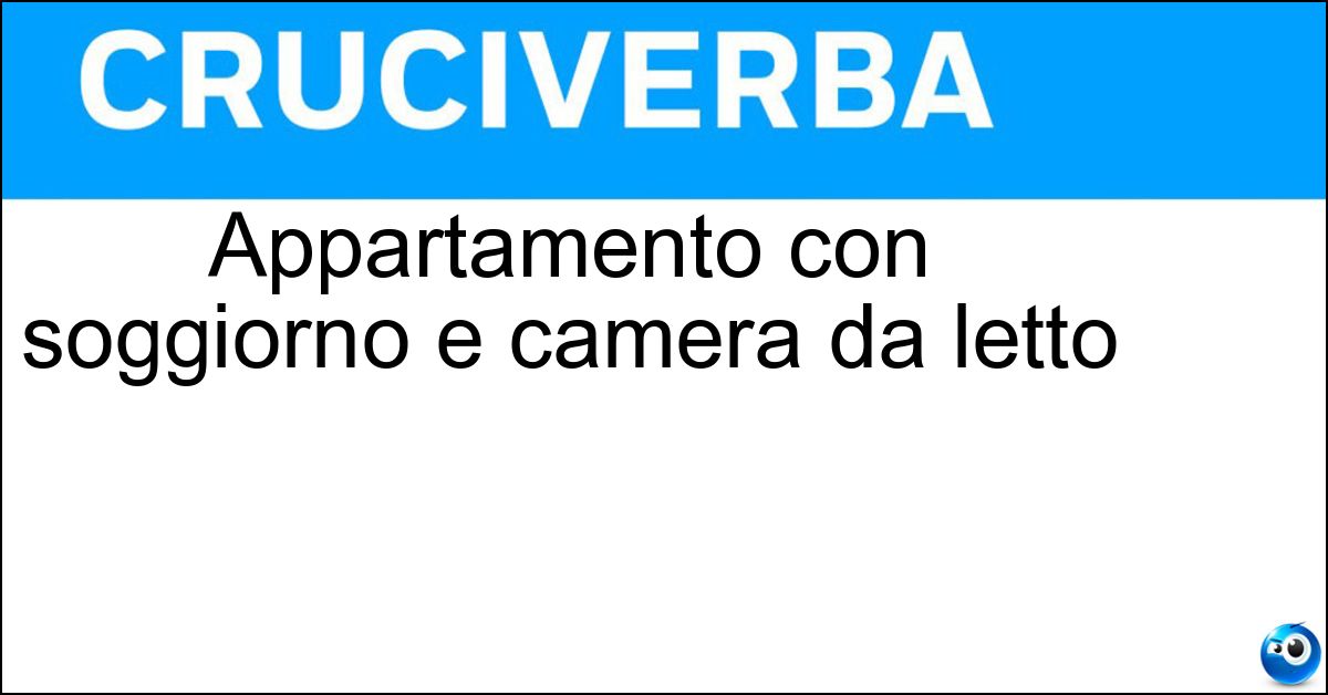 Appartamento con soggiorno e camera da letto Soluzione Appartamento con soggiorno e camera da letto - Bilocale