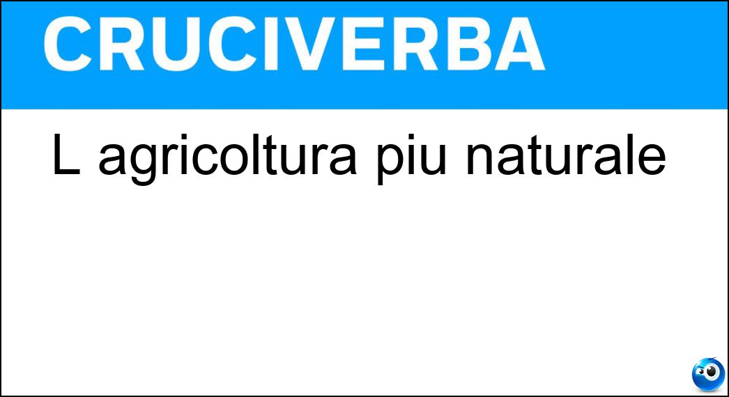 agricoltura naturale