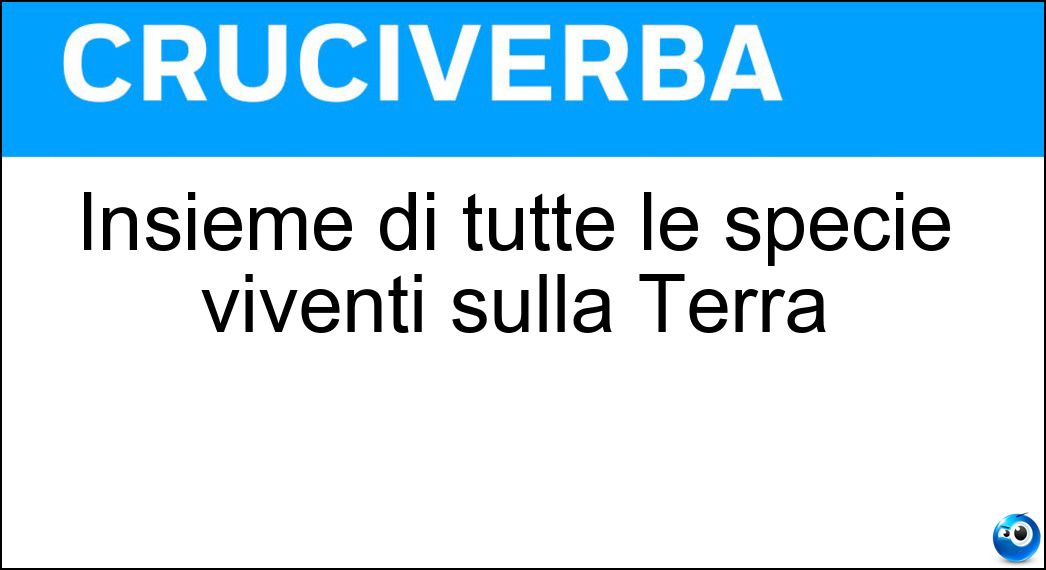 Insieme di tutte le specie viventi sulla Terra