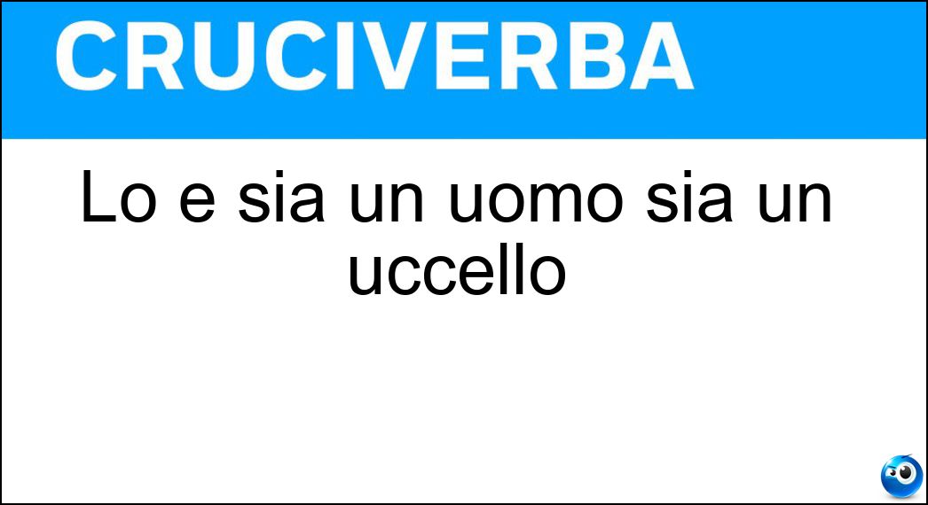 uomo uccello