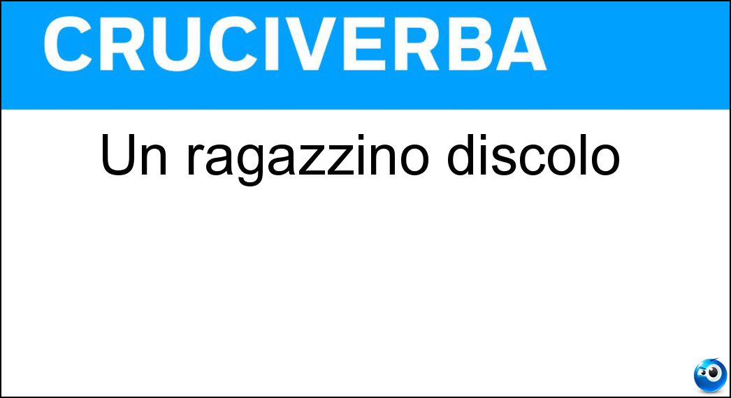 Un ragazzino discolo