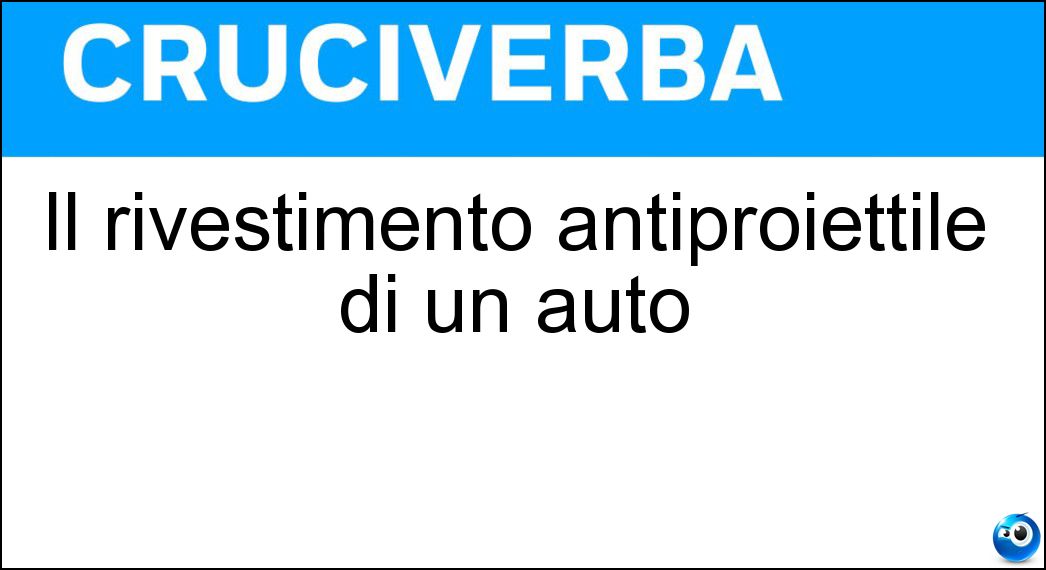 Il rivestimento antiproiettile di un auto Soluzione Il rivestimento antiproiettile di un auto - Blindaggio