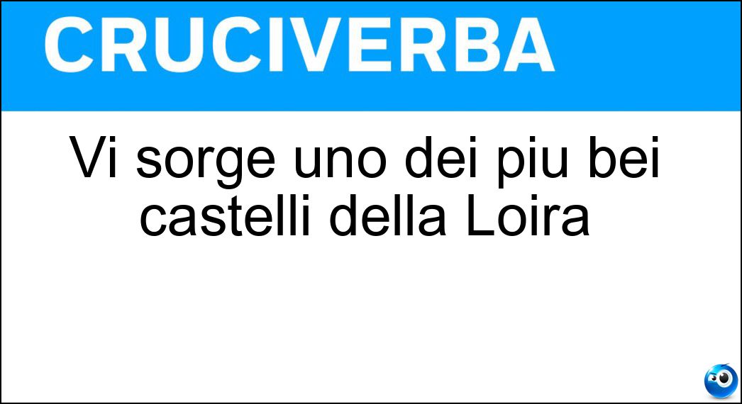 Vi sorge uno dei più bei castelli della Loira Soluzione Vi sorge uno dei più bei castelli della Loira - Blois
