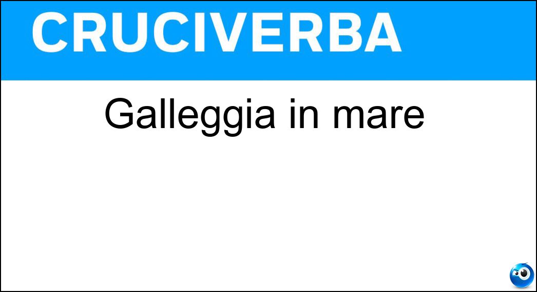 Galleggia in mare