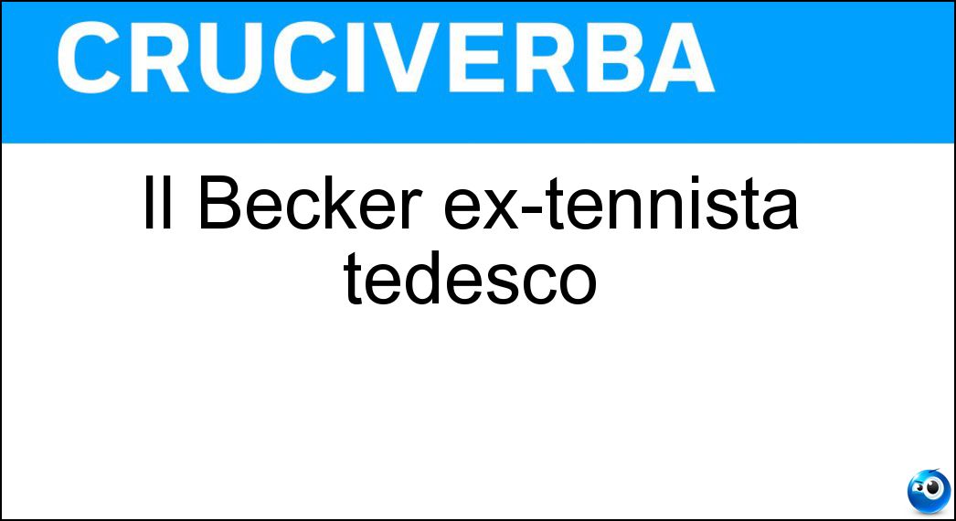 becker tennista