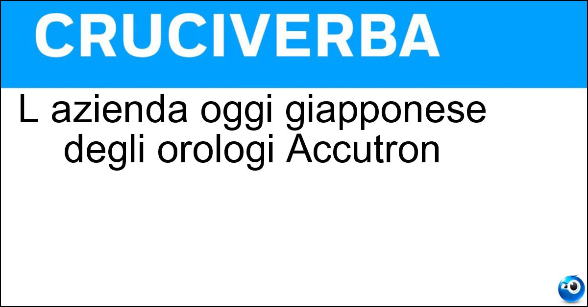 Soluzione L azienda oggi giapponese degli orologi Accutron - Bulova
