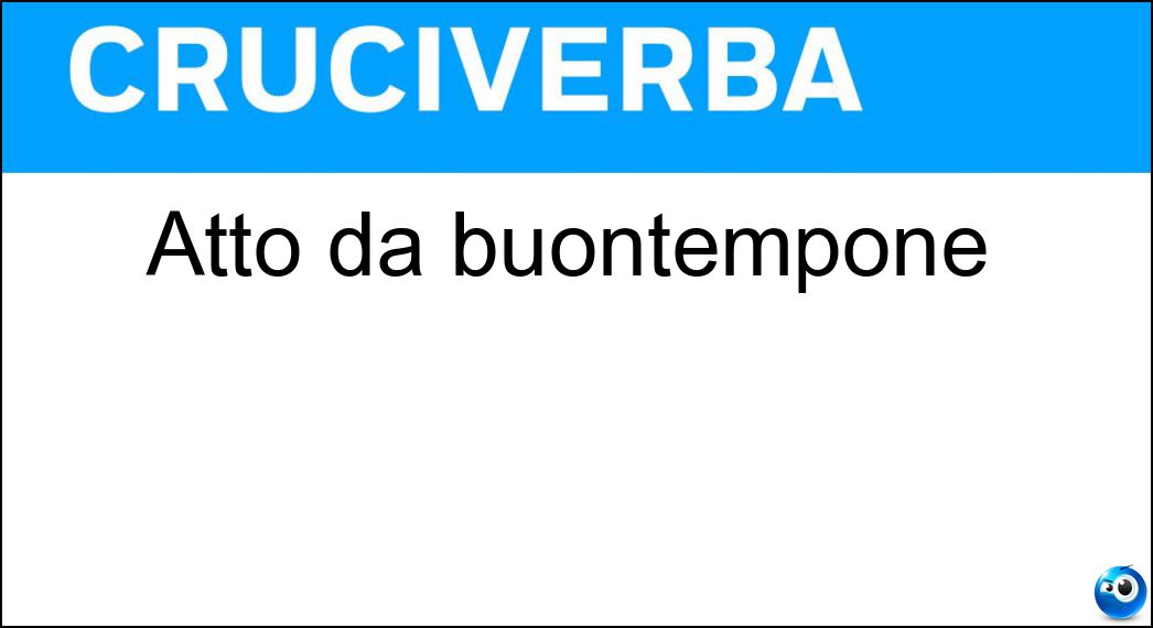 Atto da buontempone Soluzione Cruciverba: Atto da buontempone - Risposta Burla