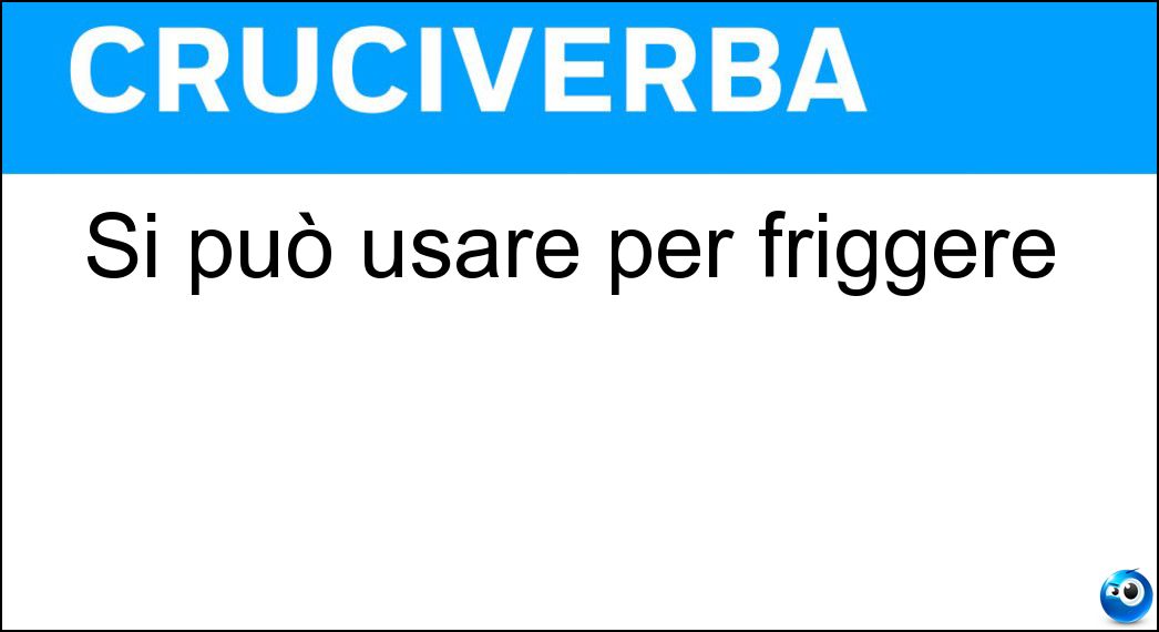 Si può usare per friggere Soluzione Cruciverba: Si può usare per friggere - Risposta Burro