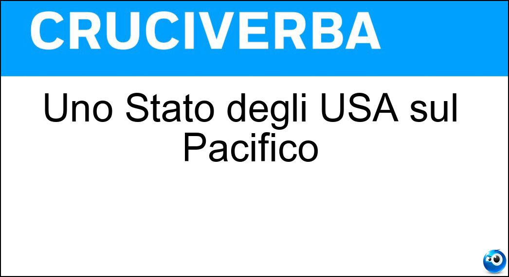 Uno Stato degli USA sul Pacifico Soluzione Uno Stato degli USA sul Pacifico - California