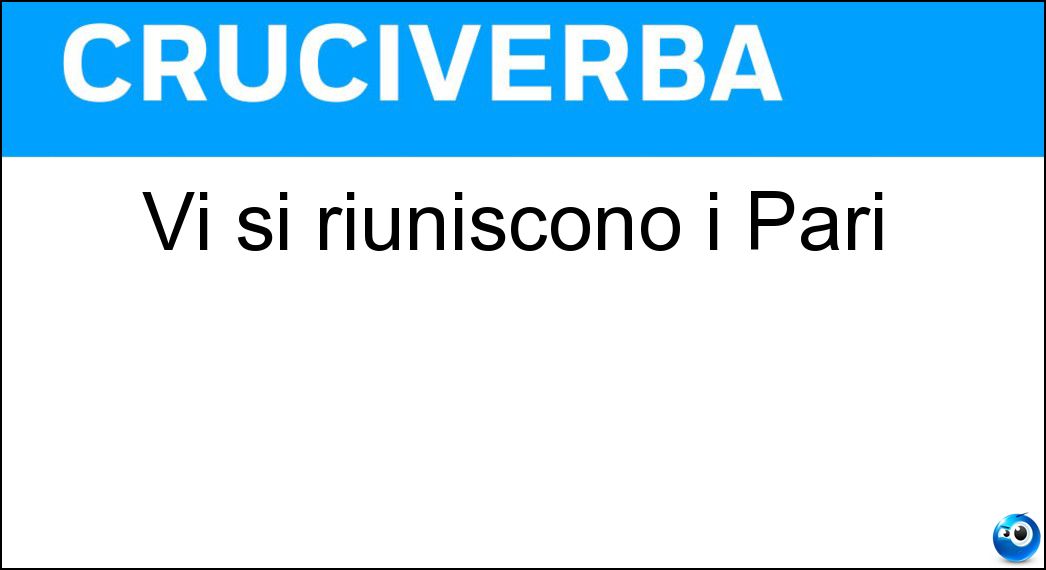 Vi si riuniscono i Pari Soluzione Vi si riuniscono i Pari - Camera Dei Lords