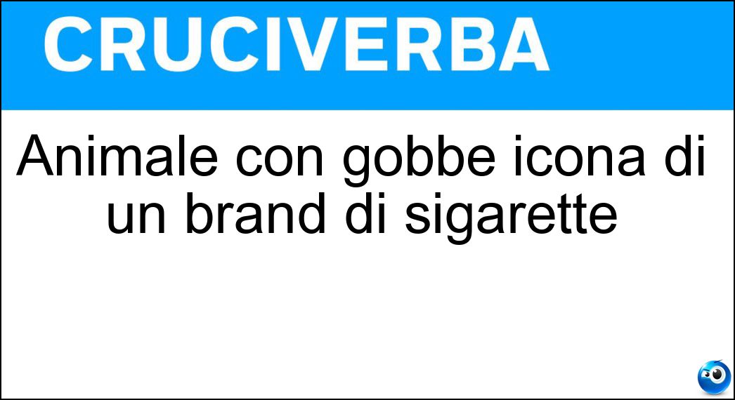 Animale con gobbe icona di un brand di sigarette Soluzione Animale con gobbe icona di un brand di sigarette - Cammello