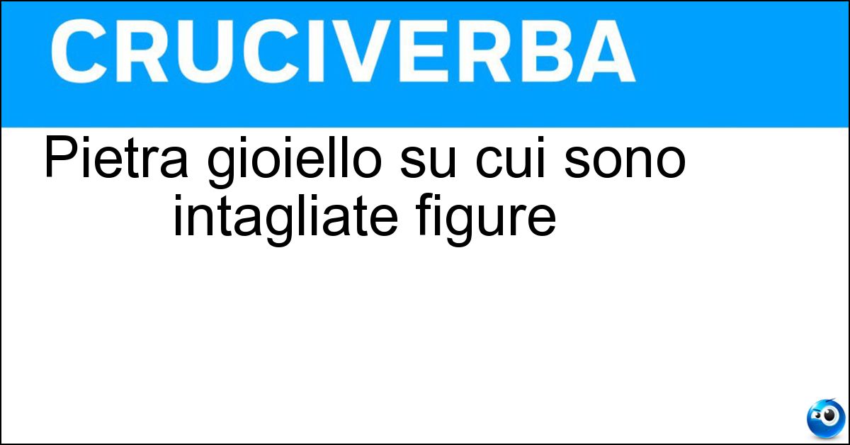 Soluzione Pietra gioiello su cui sono intagliate figure - Cammeo