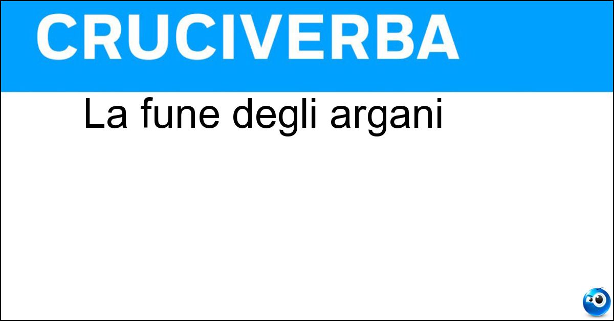 La fune degli argani Soluzione La fune degli argani - Canapo