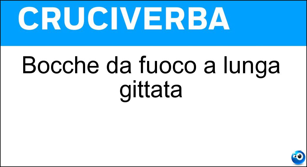 Bocche da fuoco a lunga gittata Soluzione Bocche da fuoco a lunga gittata - Cannoni