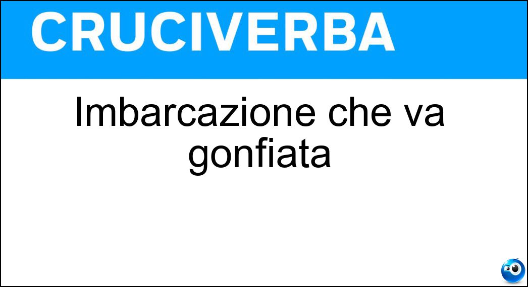 imbarcazione gonfiata