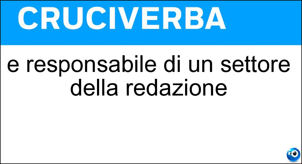 responsabile settore