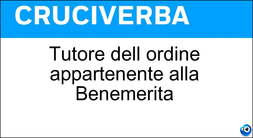 Tutore dell ordine appartenente alla Benemerita