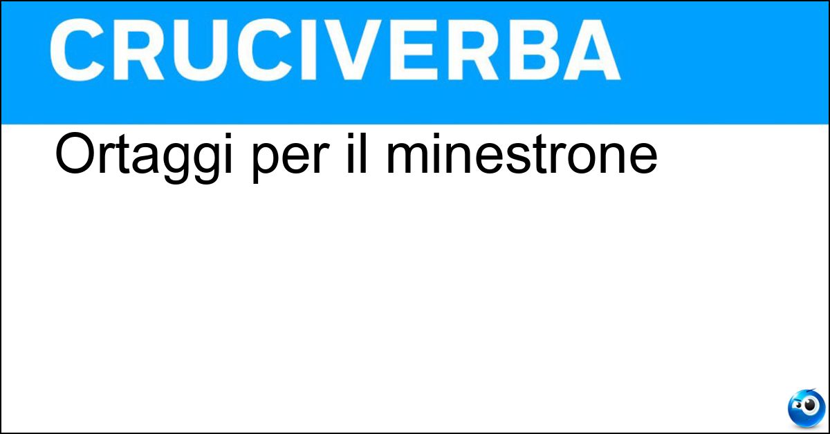 Ortaggi per il minestrone Soluzione Ortaggi per il minestrone - Carote