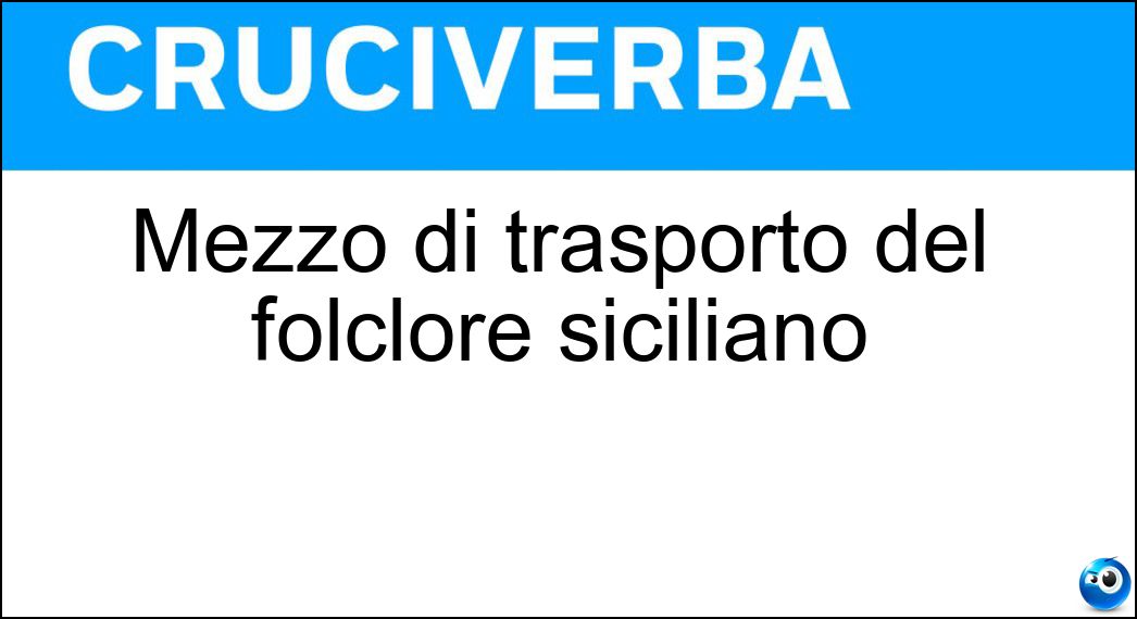 Mezzo di trasporto del folclore siciliano Soluzione Mezzo di trasporto del folclore siciliano - Carretto