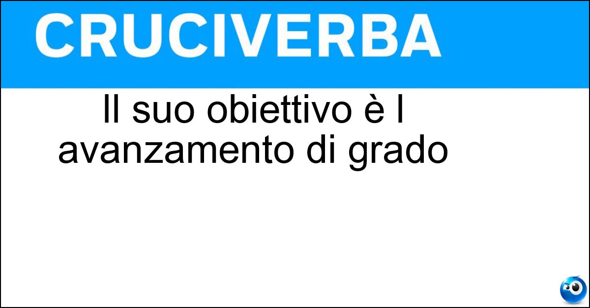 Soluzione Il suo obiettivo è l avanzamento di grado - Carrierista