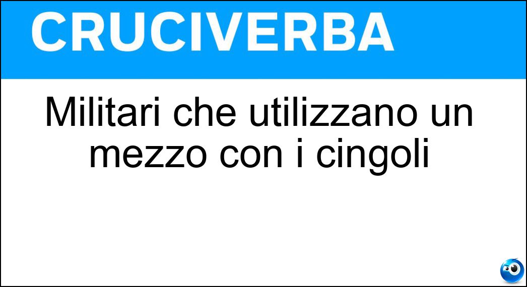 Militari che utilizzano un mezzo con i cingoli