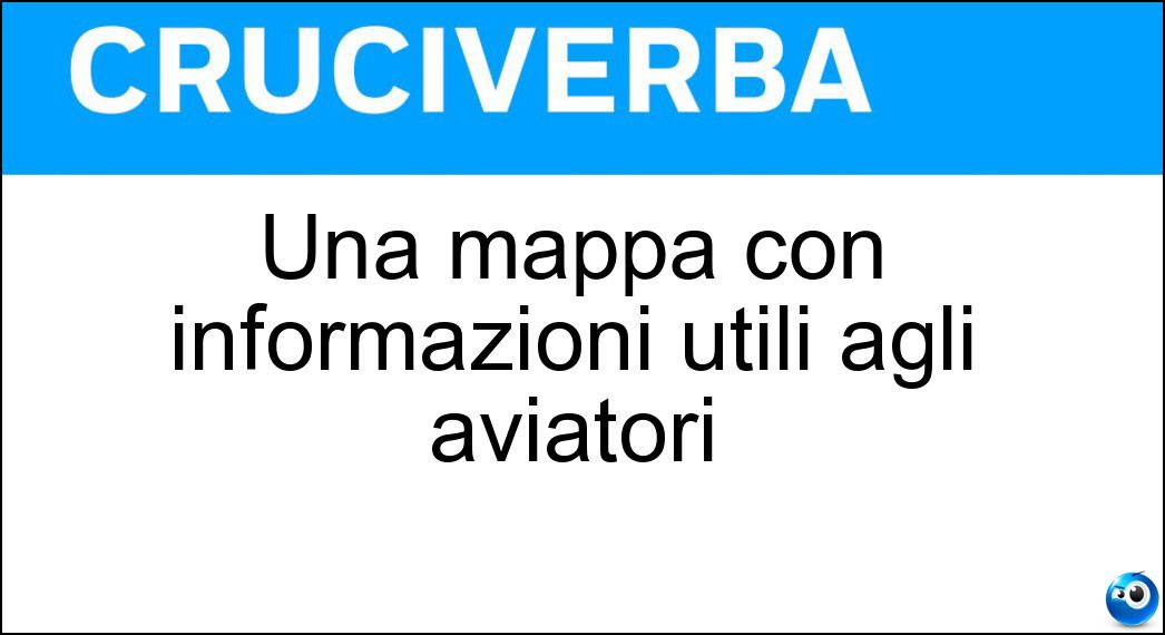 Una mappa con informazioni utili agli aviatori