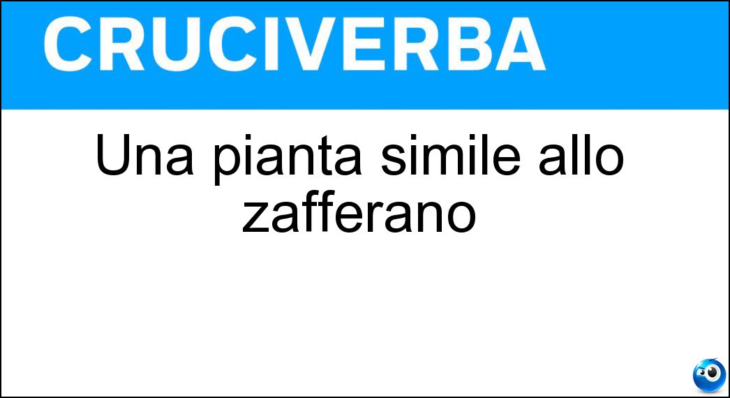 Una pianta simile allo zafferano