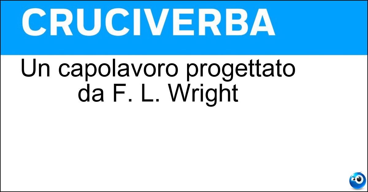 Soluzione Un capolavoro progettato da F. L. Wright - Casa Sulla Cascata