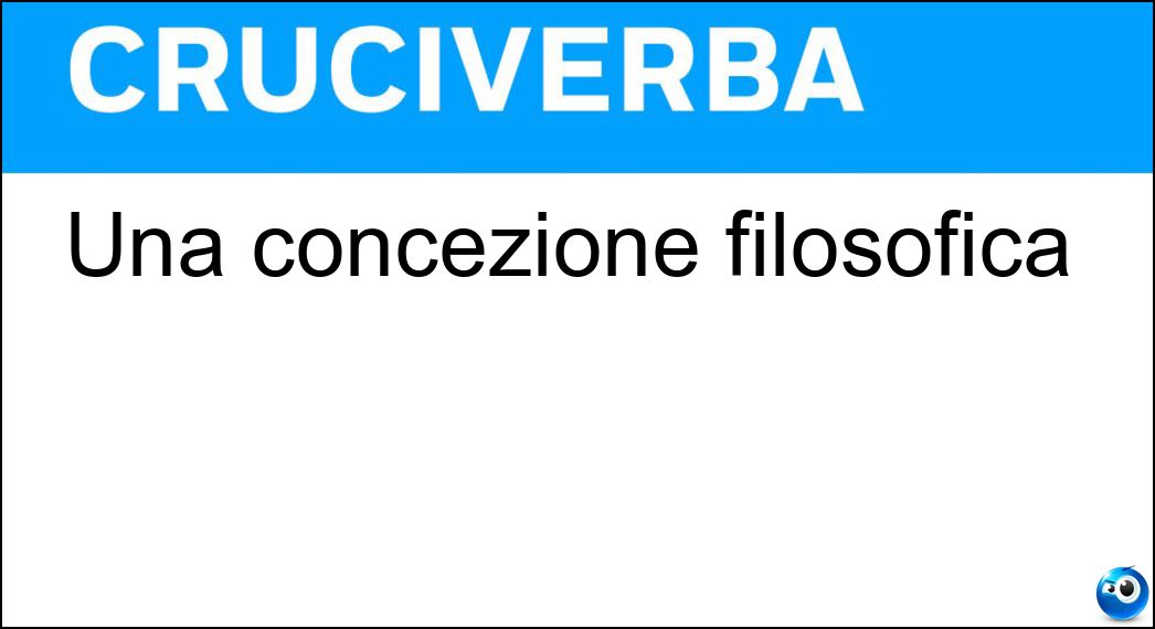 Una concezione filosofica Soluzione Una concezione filosofica - Casualismo
