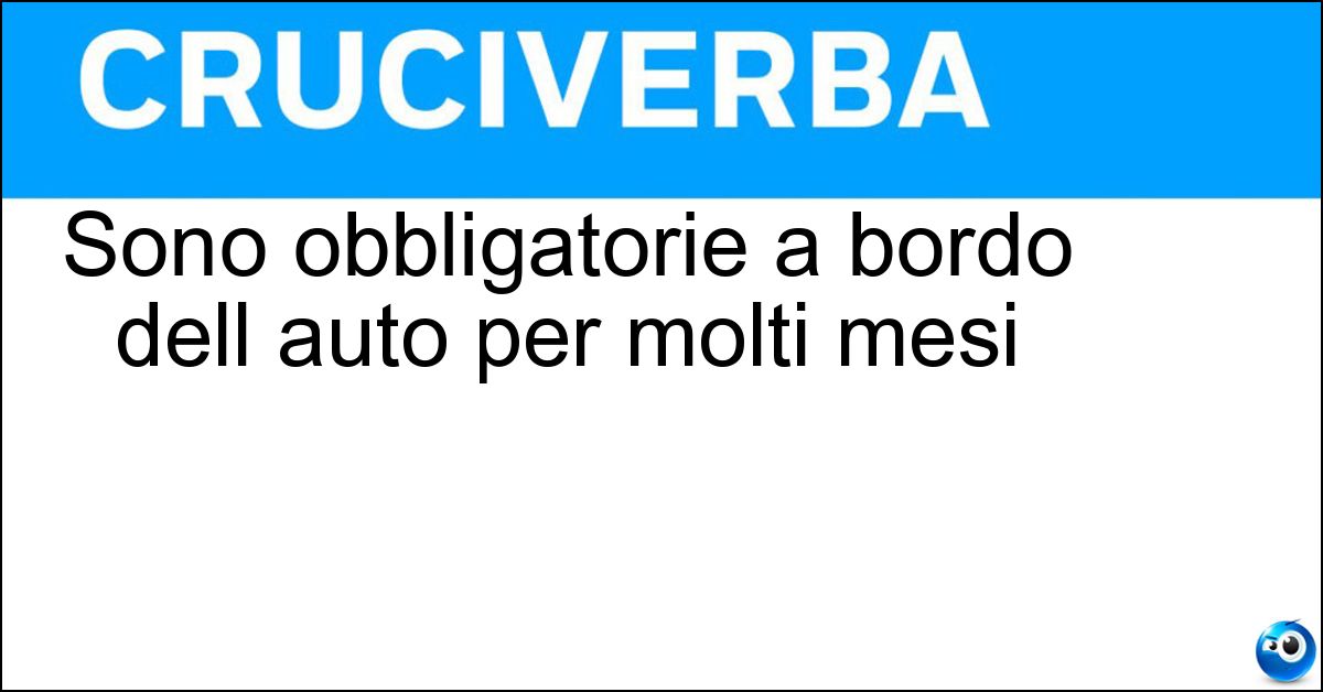 Sono obbligatorie a bordo dell auto per molti mesi Soluzione Sono obbligatorie a bordo dell auto per molti mesi - Catene