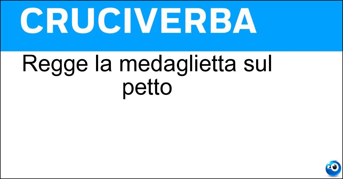 Soluzione Regge la medaglietta sul petto - Catenella
