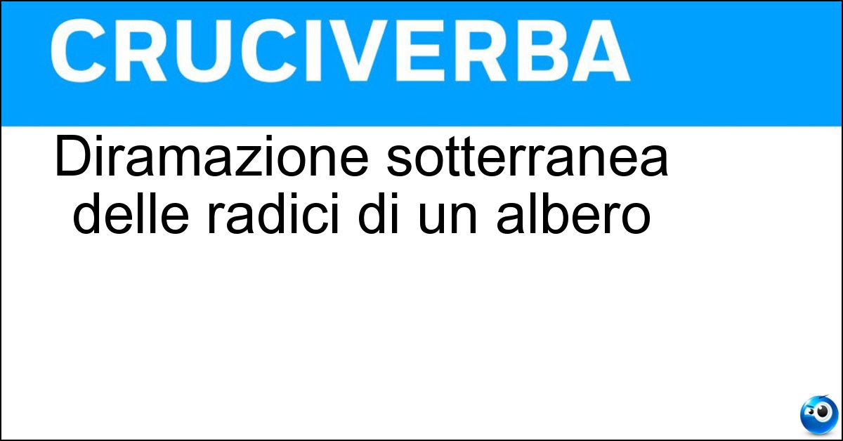 Soluzione Diramazione sotterranea delle radici di un albero - Ceppa