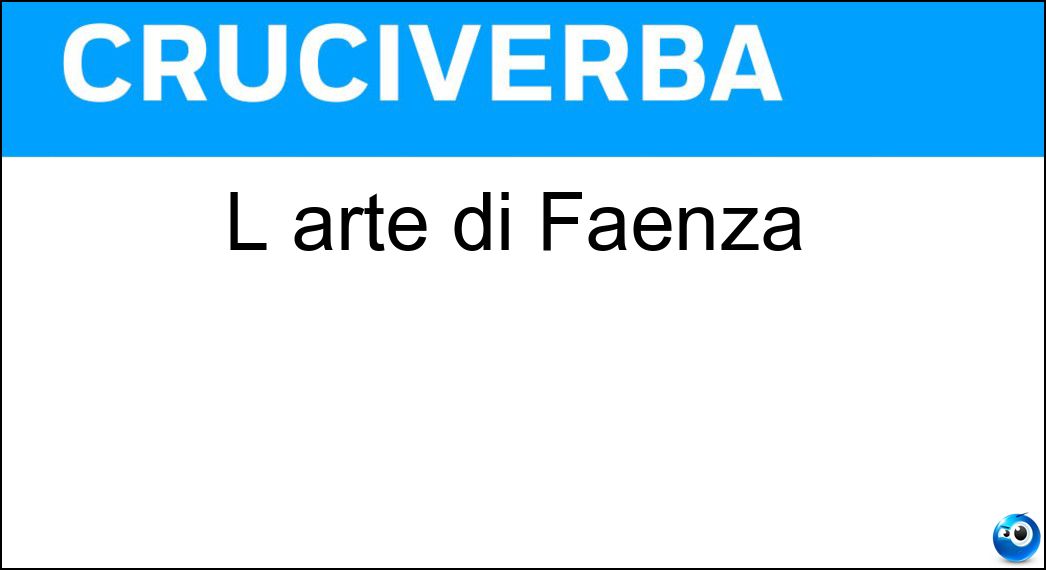 Soluzione L arte di Faenza - Ceramica